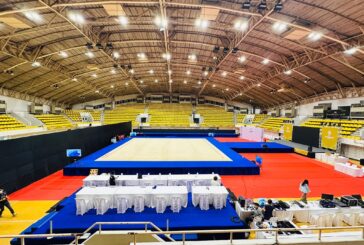 เตรียมความพร้อมก่อนการแข่งขันกีฬายิมนาสติกลีลา ในกีฬาซีเกมส์ครั้งที่ 33